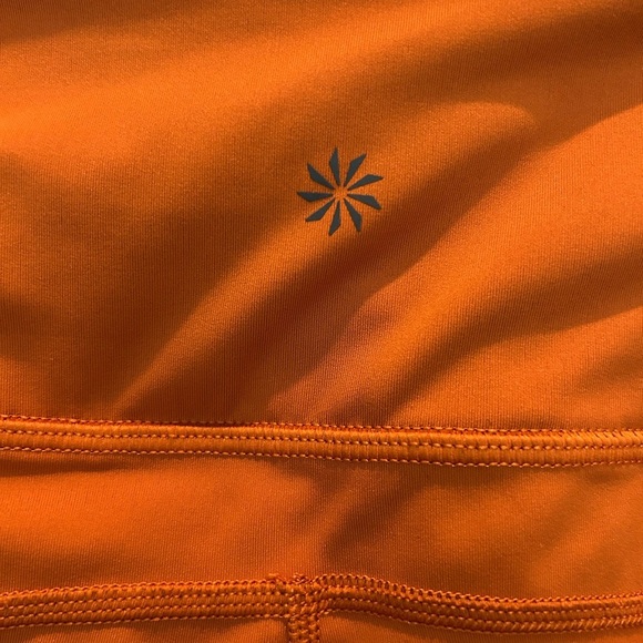 Athleta salutation stash pocket leggings in foliage orange - Picture 7 of 8